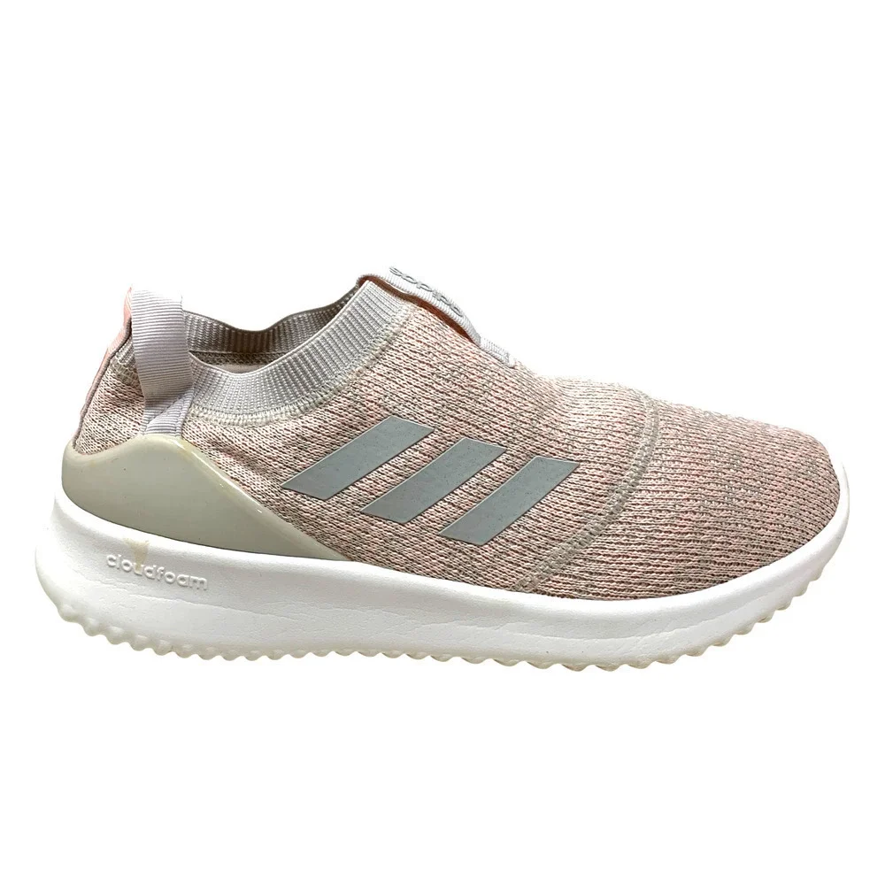 Adidas Ultimafusion Cloudfoam Pink/Gray Knit Slip On Sneakers Sz 10 B75967